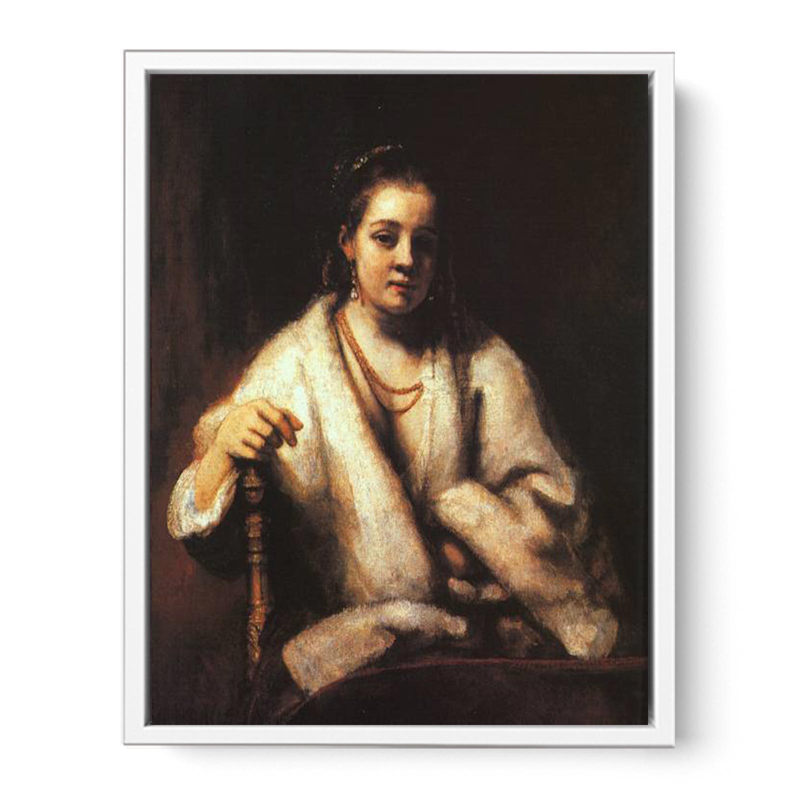 Portrait of Hendrickje Stofells 1659 Painting