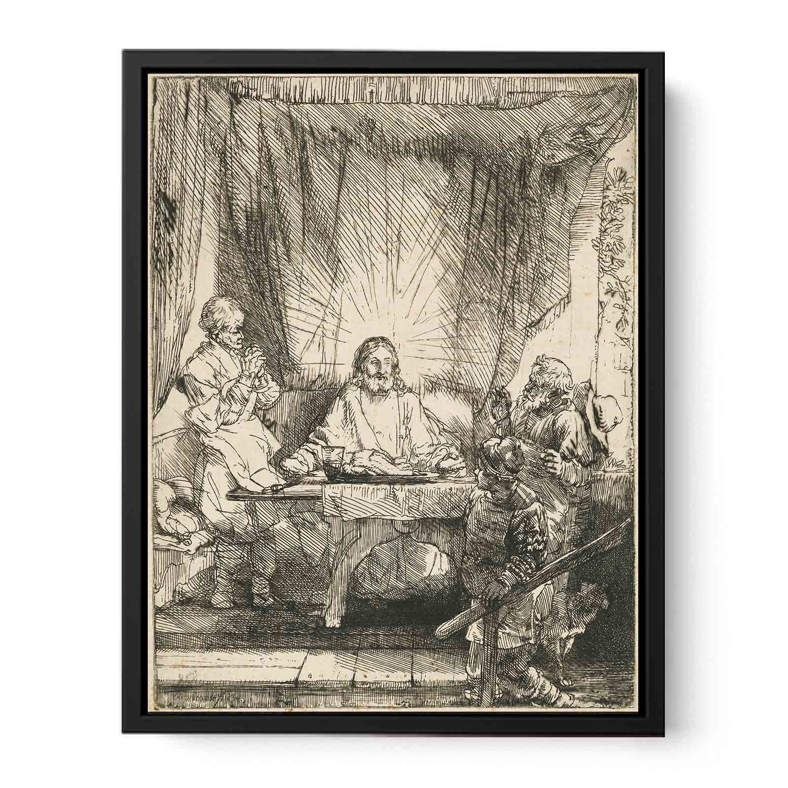Christ at Emmaus Larger Plate Painting