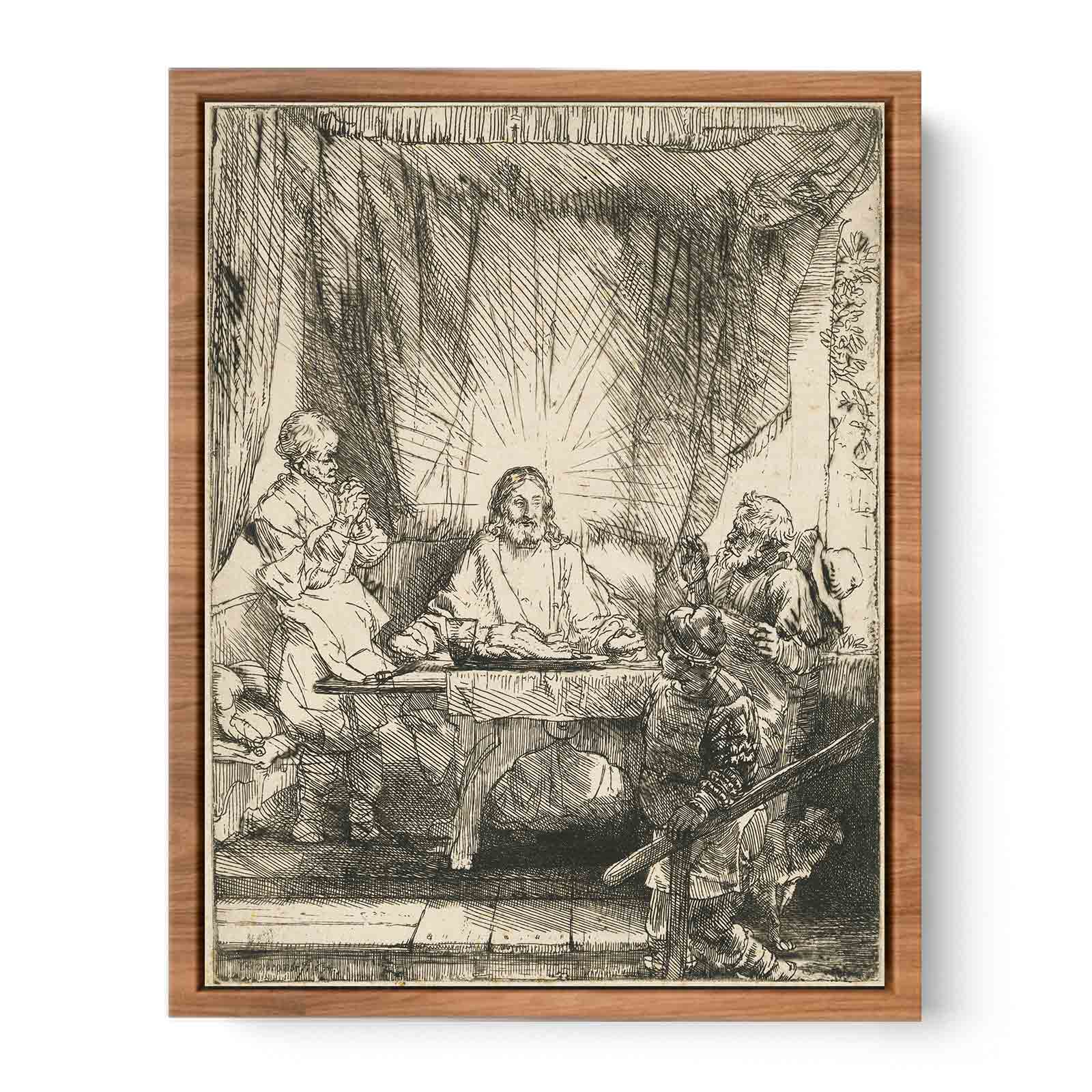 Christ at Emmaus Larger Plate Painting