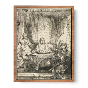 Christ at Emmaus Larger Plate Painting