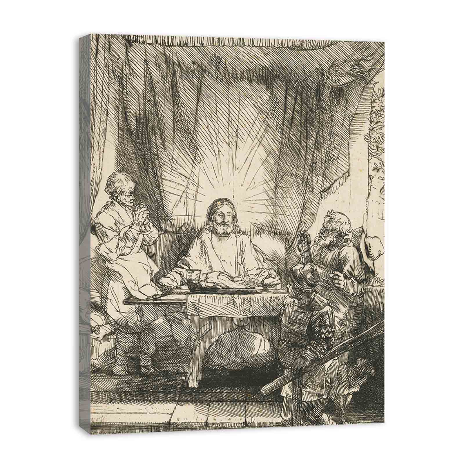 Christ at Emmaus Larger Plate Painting