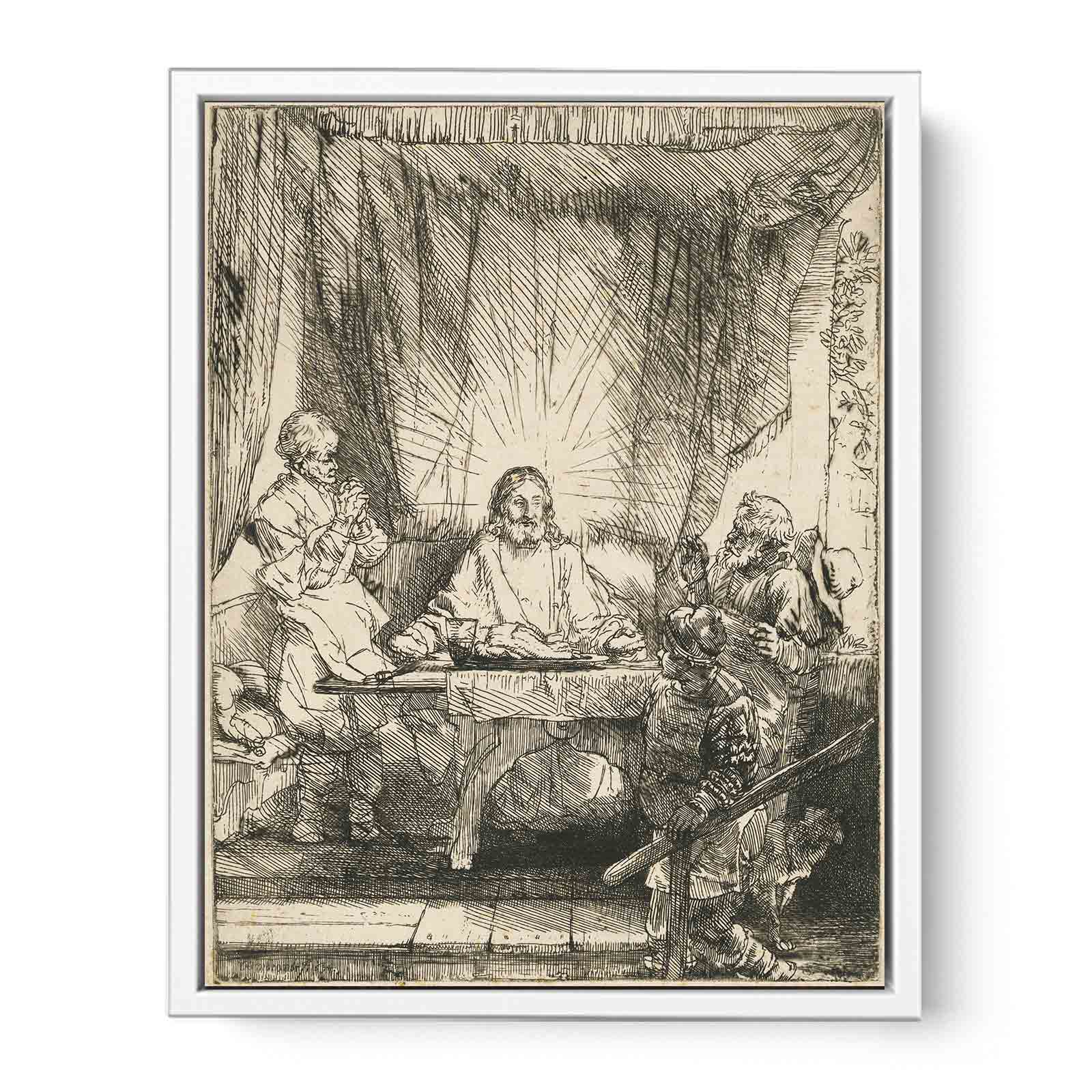 Christ at Emmaus Larger Plate Painting