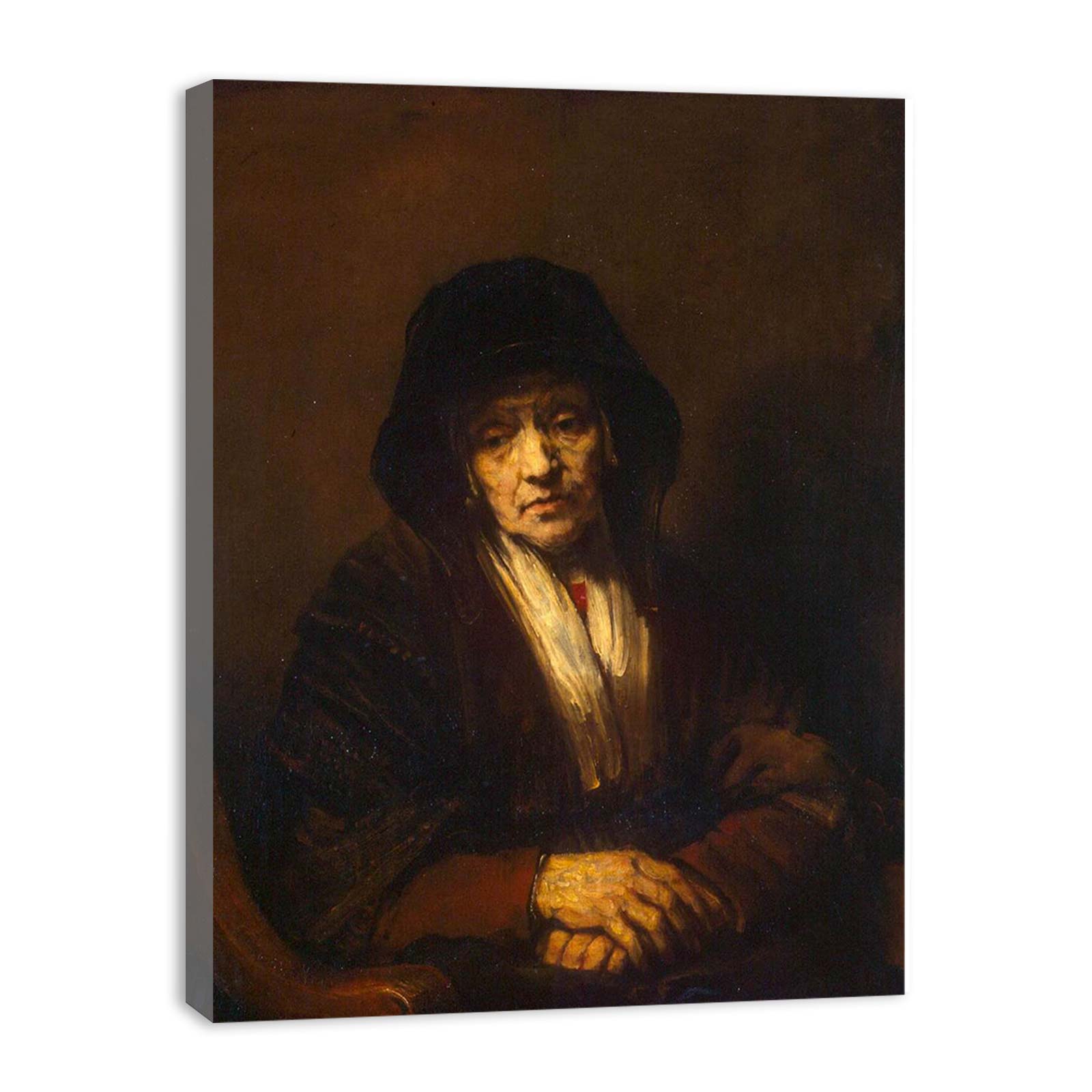 Portrait of an old Woman 1654 Painting