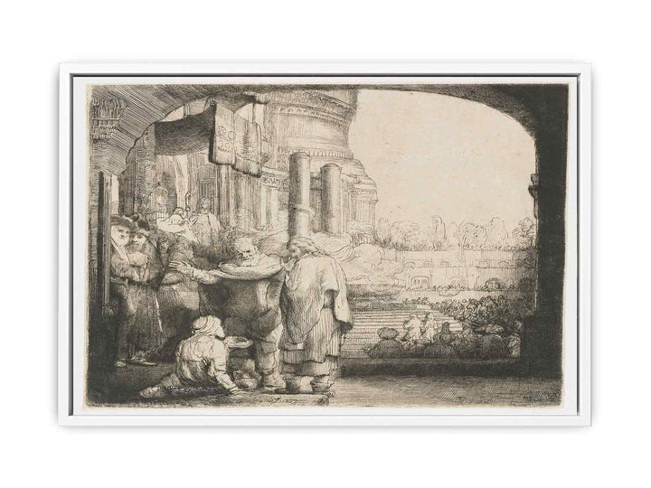 Saint Peter and Saint John healing the Cripple at the Gate of the Temple Painting