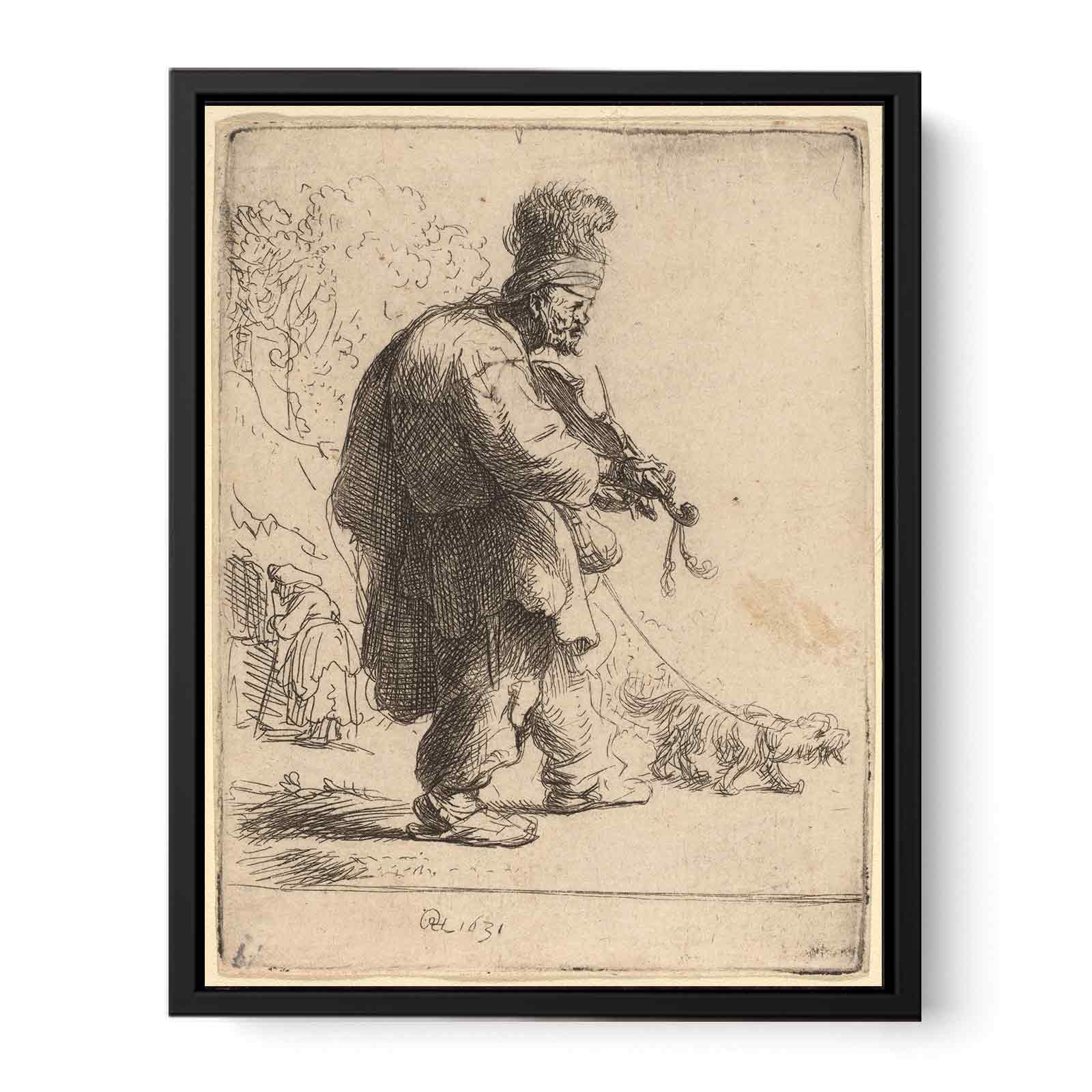 A blind Fiddler Painting