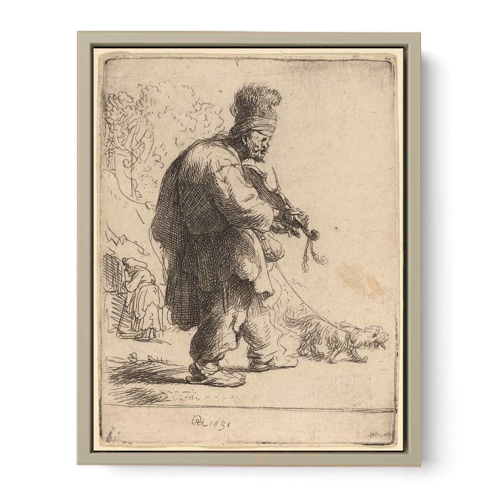 A blind Fiddler Painting