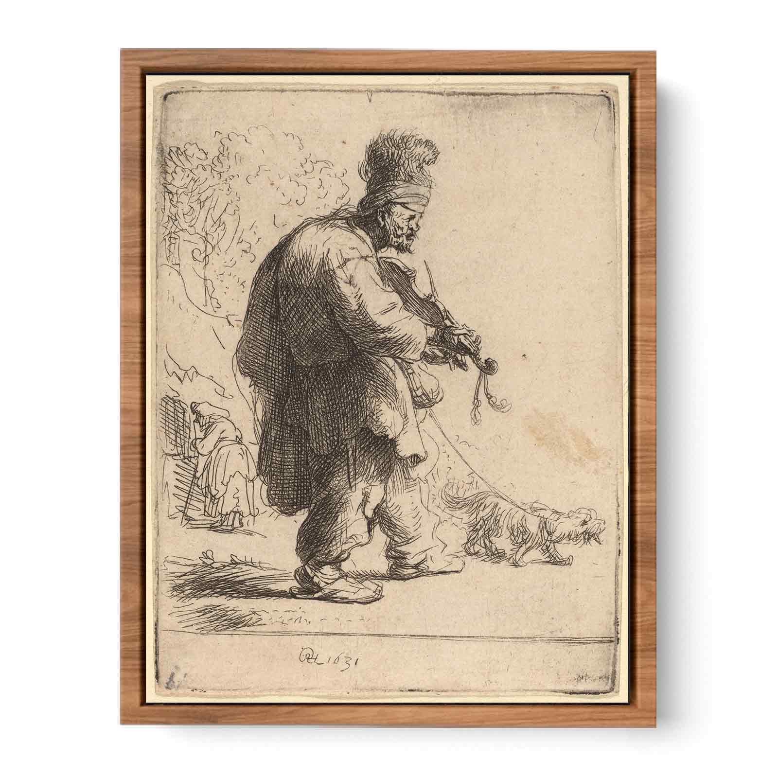 A blind Fiddler Painting