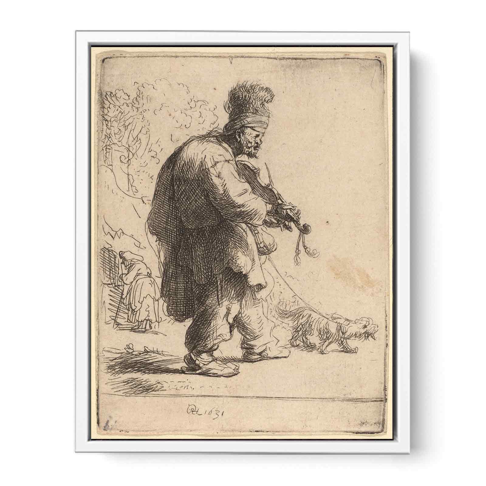 A blind Fiddler Painting