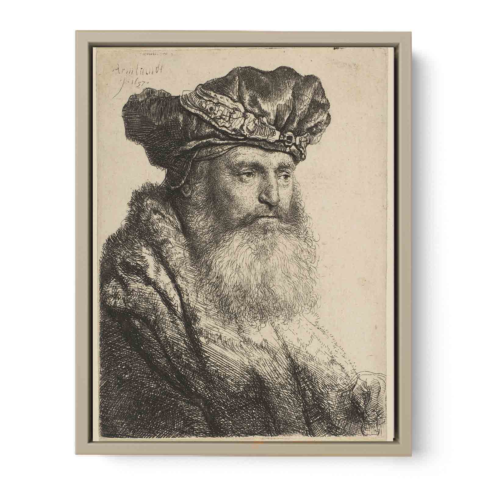 A bearded Man in a Velvet Cap with a Jewel Clasp Painting