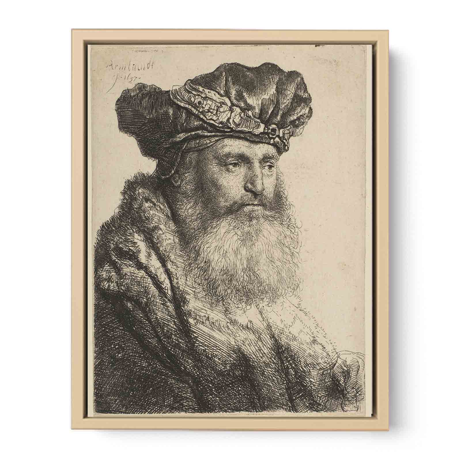 A bearded Man in a Velvet Cap with a Jewel Clasp Painting