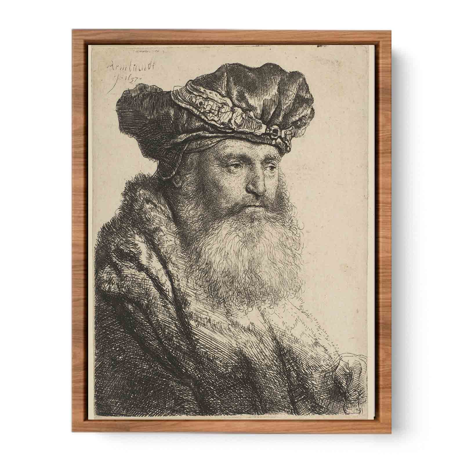 A bearded Man in a Velvet Cap with a Jewel Clasp Painting