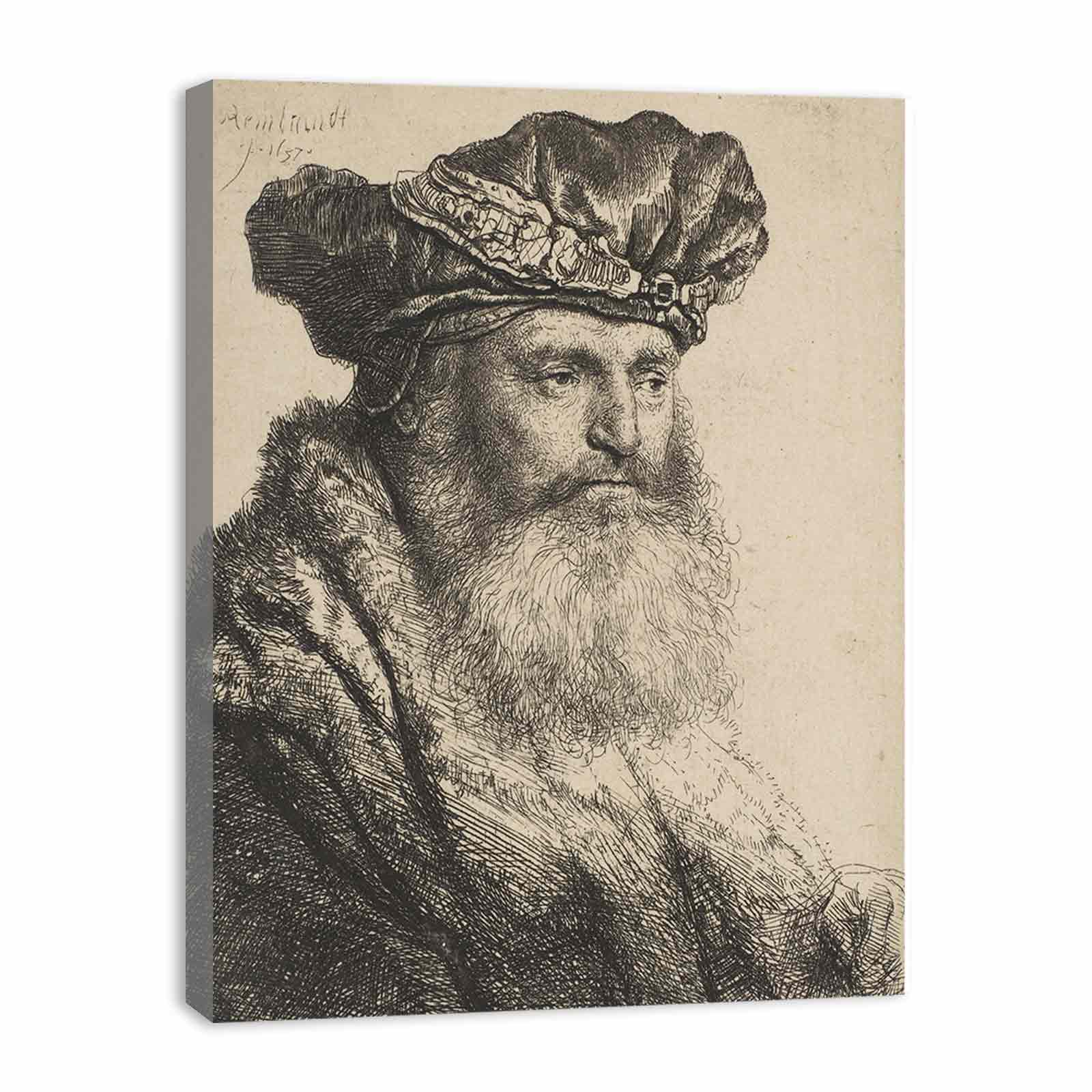A bearded Man in a Velvet Cap with a Jewel Clasp Painting