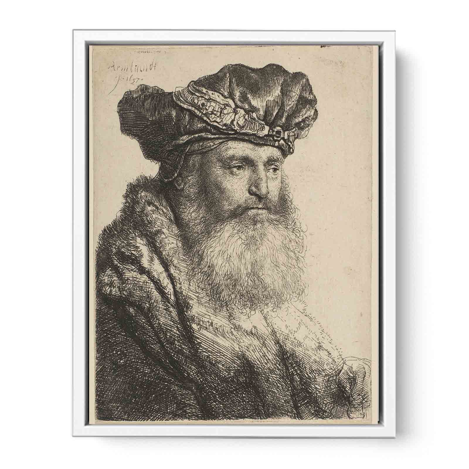 A bearded Man in a Velvet Cap with a Jewel Clasp Painting