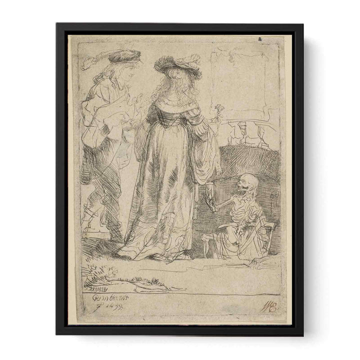 Death appearing to a wedded Couple from an open Grave
 Painting
