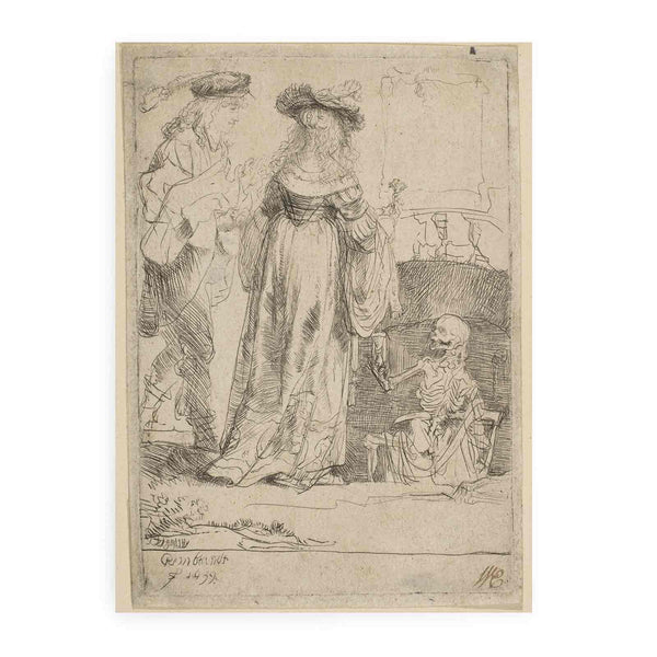 Death appearing to a wedded Couple from an open Grave
 Painting