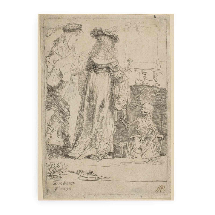 Death appearing to a wedded Couple from an open Grave
 Painting