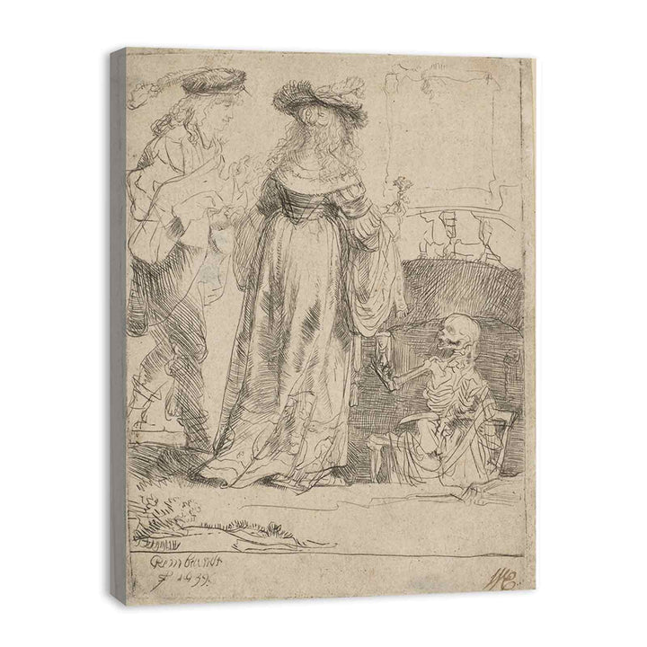 Death appearing to a wedded Couple from an open Grave
 Painting