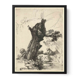 Saint Jerome beside a Pollard Willow Painting