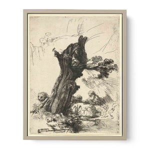 Saint Jerome beside a Pollard Willow Painting