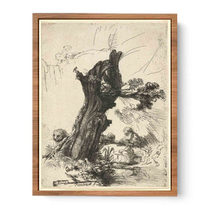 Saint Jerome beside a Pollard Willow Painting