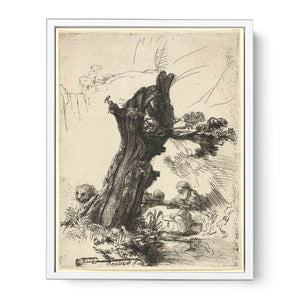 Saint Jerome beside a Pollard Willow Painting