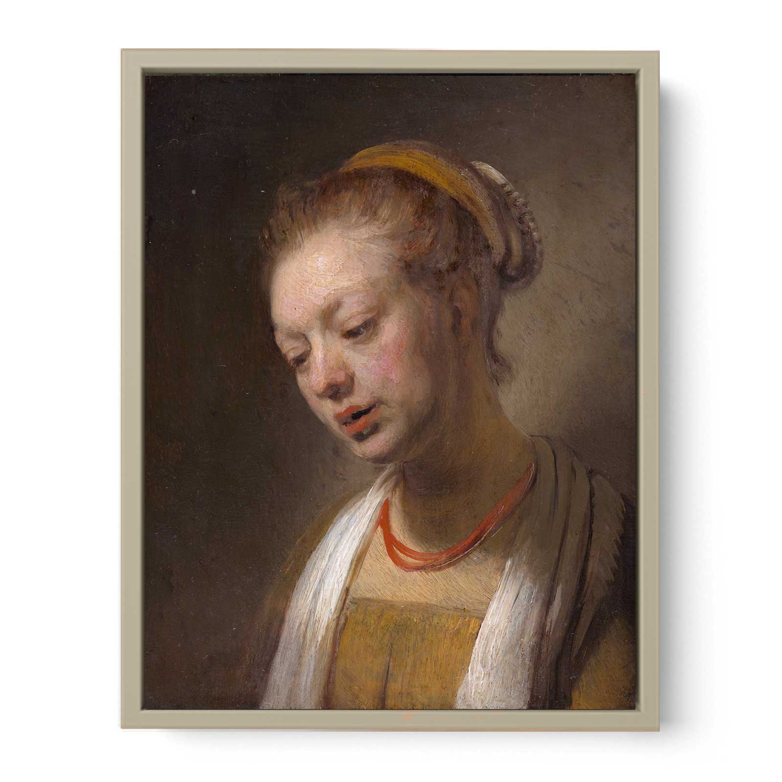 Portrait of a Young Girl Painting