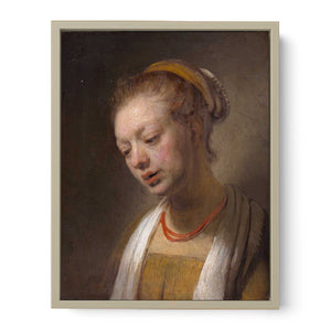 Portrait of a Young Girl Painting