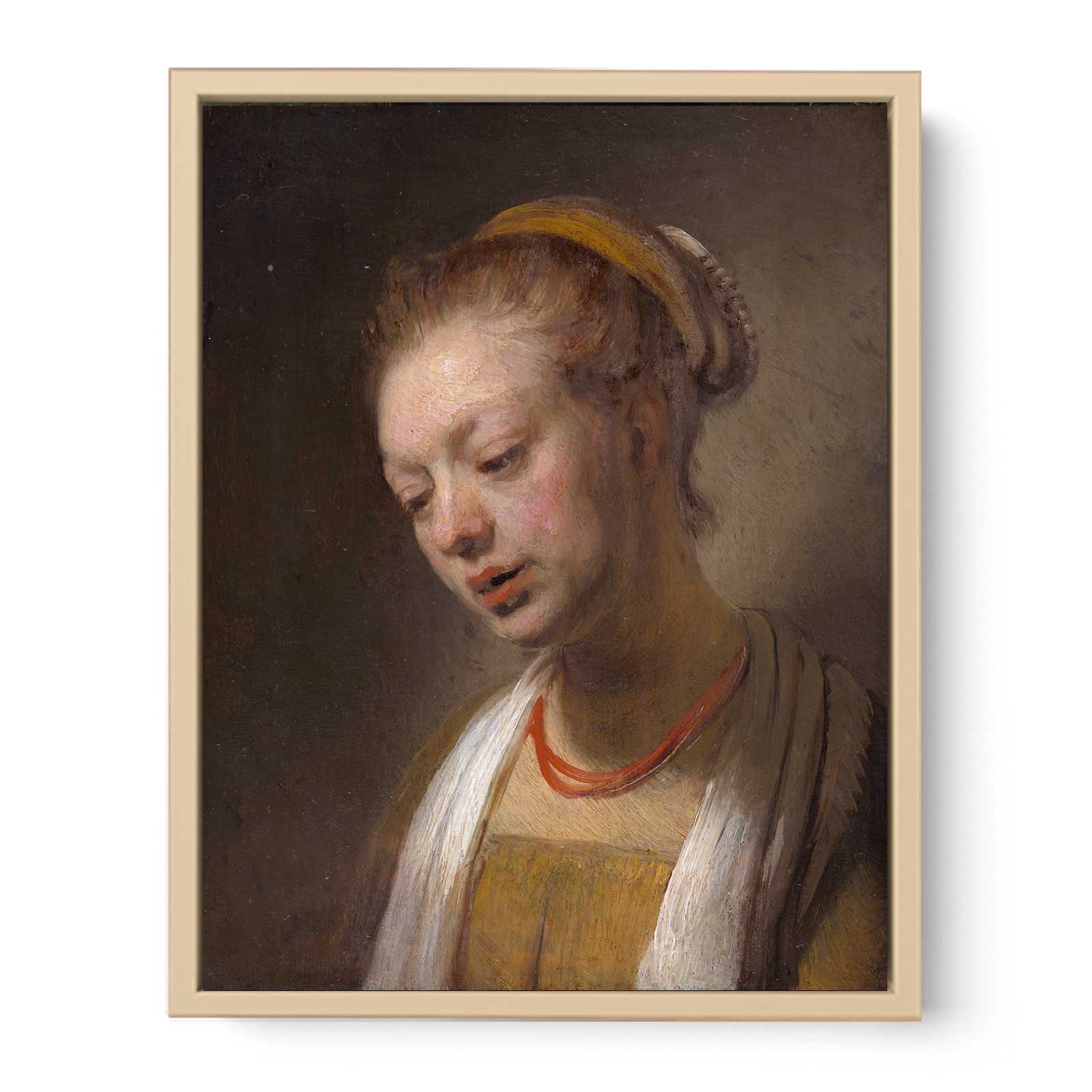 Portrait of a Young Girl Painting