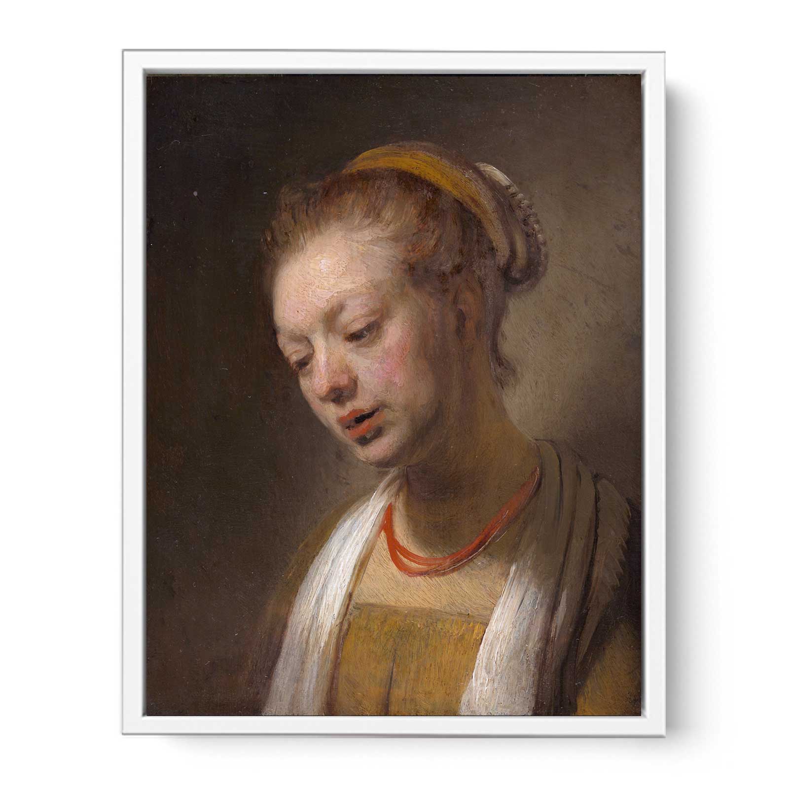 Portrait of a Young Girl Painting