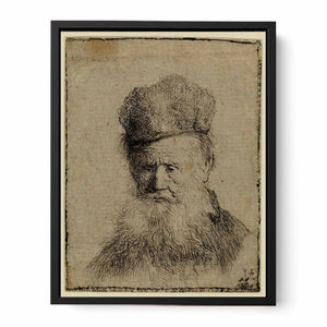 Bust Of An Old Man With A Fur Cap And Flowing Beard, Nearly Full Face, Eyes Direct Painting