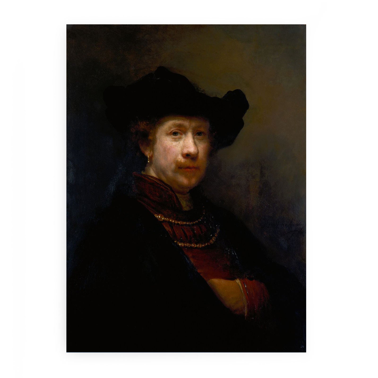 Portrait Of The Artist In A Flat Cap Painting