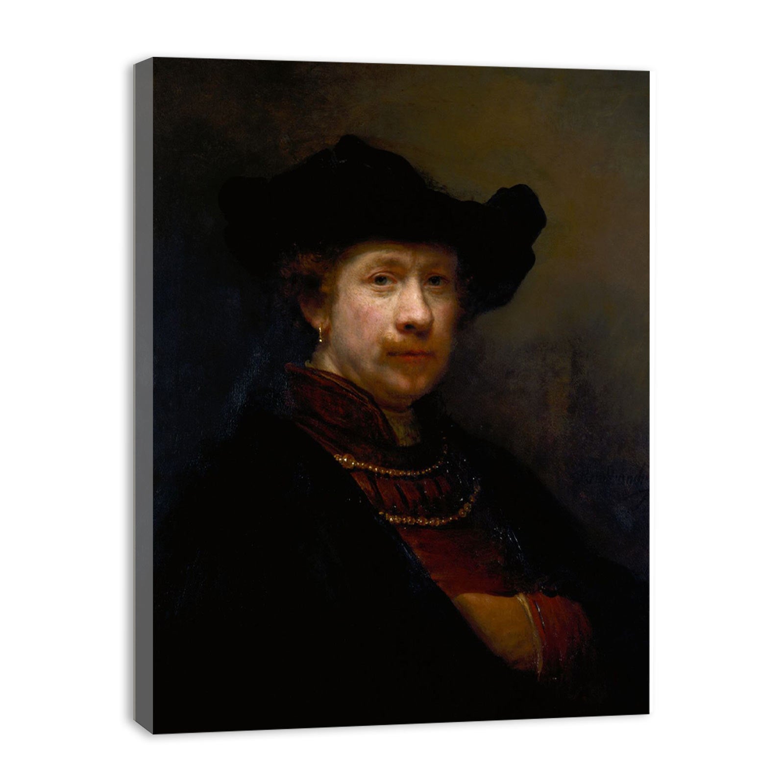 Portrait Of The Artist In A Flat Cap Painting