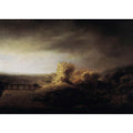 Landscape with a Long Arched Bridge Painting