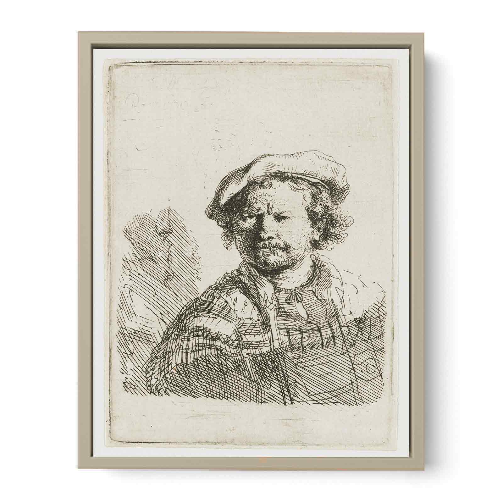 Self-Portrait in a flat Cap and embroidered Dress 2 Painting