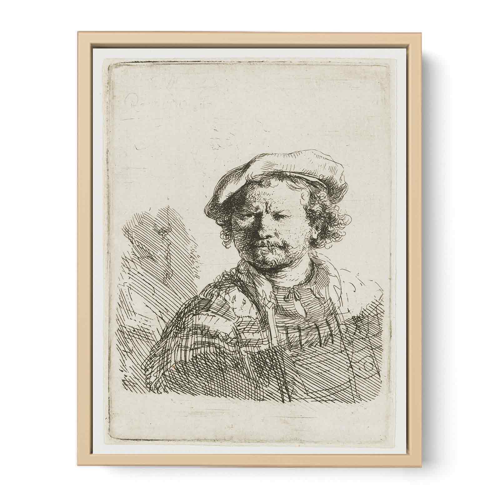 Self-Portrait in a flat Cap and embroidered Dress 2 Painting