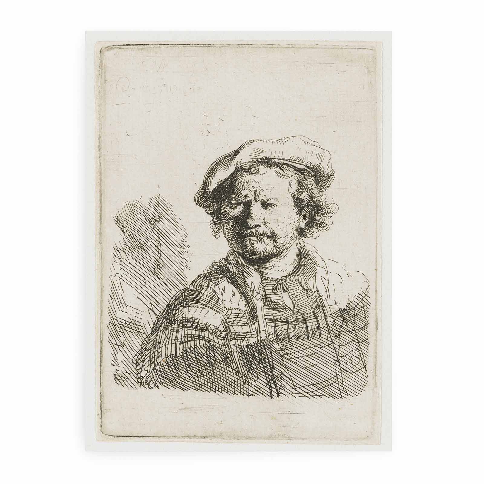 Self-Portrait in a flat Cap and embroidered Dress 2 Painting