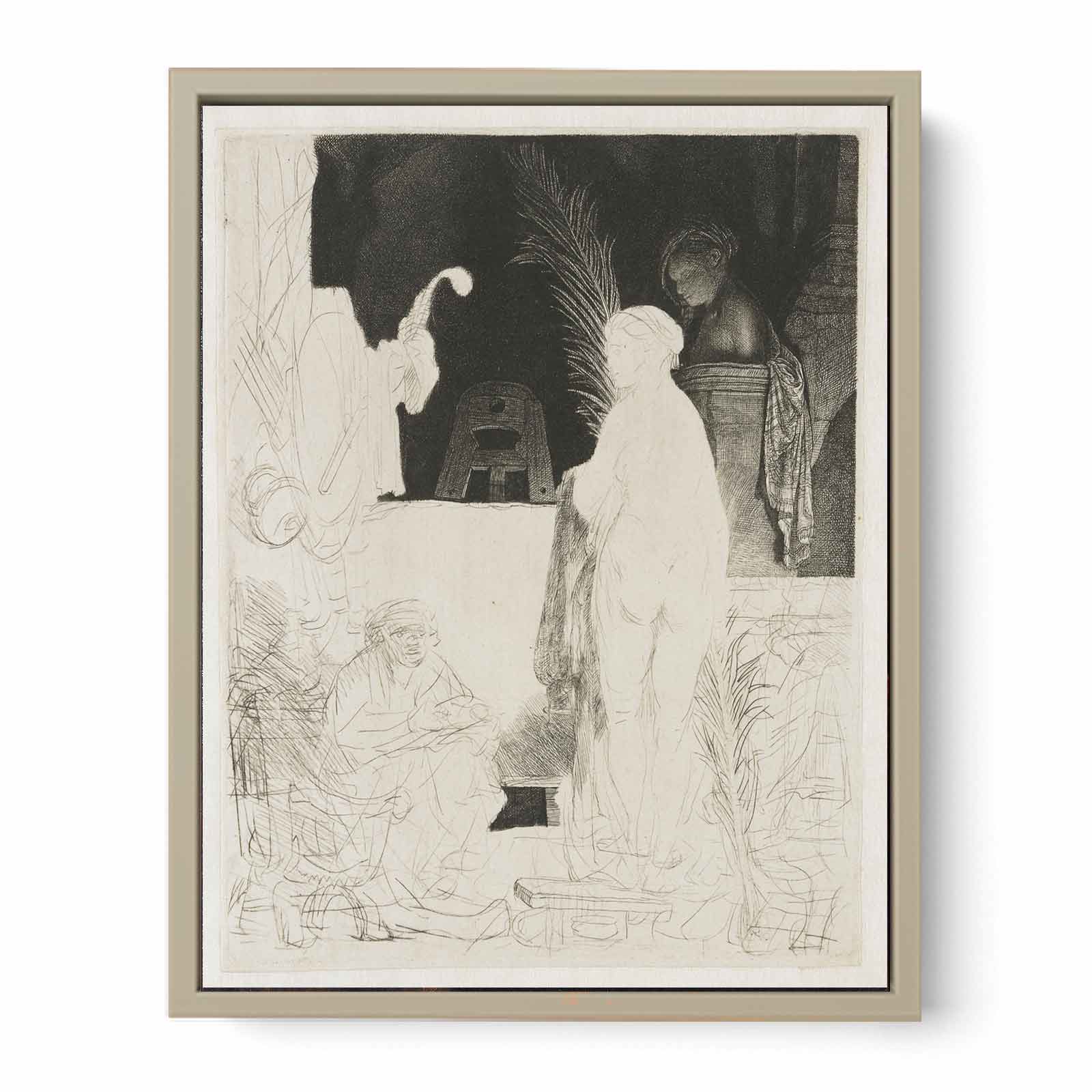 The Artist drawing from the Model Painting