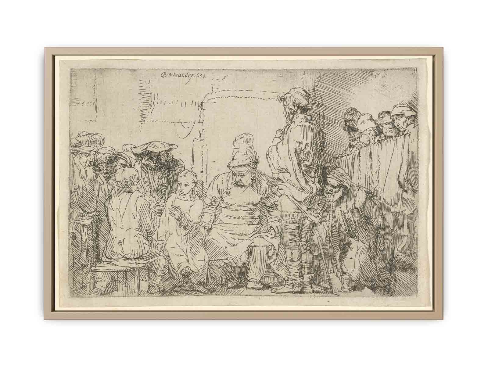 Christ seated disputing with the Doctors Painting