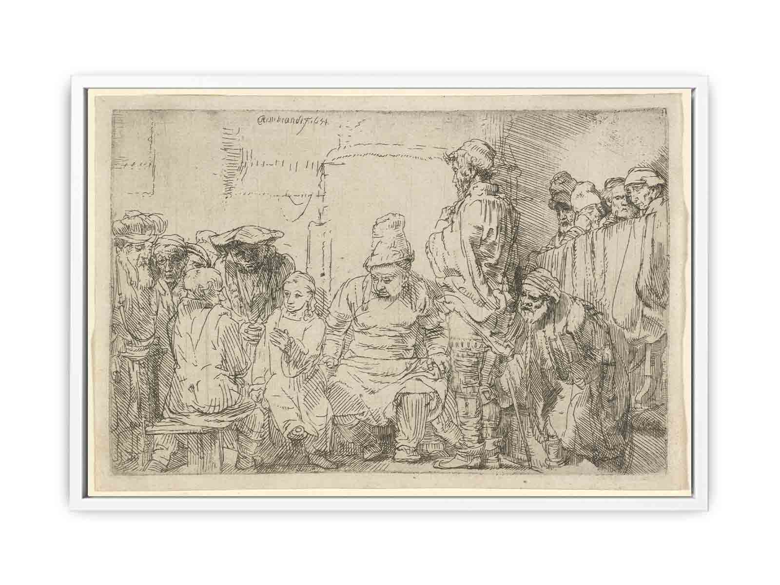 Christ seated disputing with the Doctors Painting