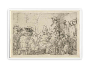 Christ seated disputing with the Doctors Painting