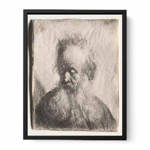 Old Man With A Flowing Beard Bust Painting