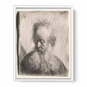 Old Man With A Flowing Beard Bust Painting