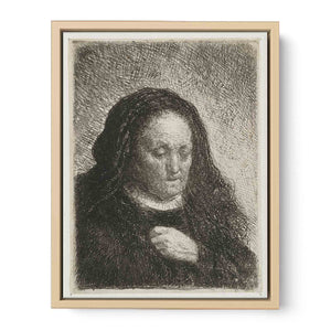The Artist's Mother with her Hand on her Chest small Bust Painting