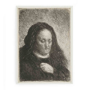 The Artist's Mother with her Hand on her Chest small Bust Painting