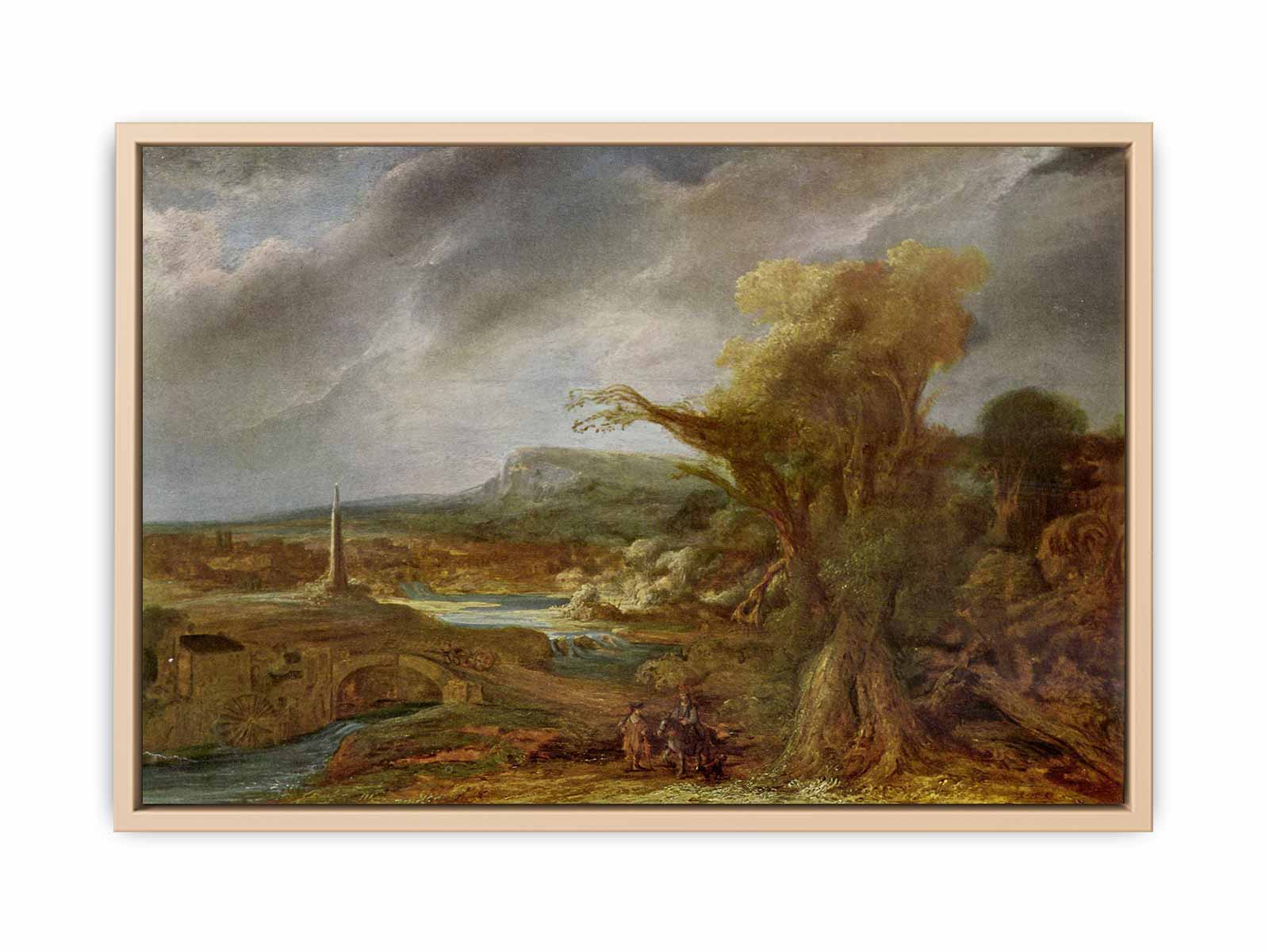Landscape with Obelisk (possibly the flight into Egypt) Painting