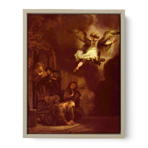 The angel Raphael leaving the family of Tobit Painting