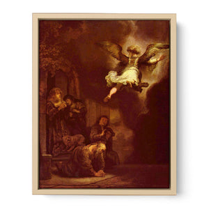 The angel Raphael leaving the family of Tobit Painting
