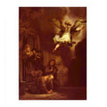The angel Raphael leaving the family of Tobit Painting