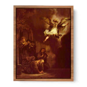 The angel Raphael leaving the family of Tobit Painting