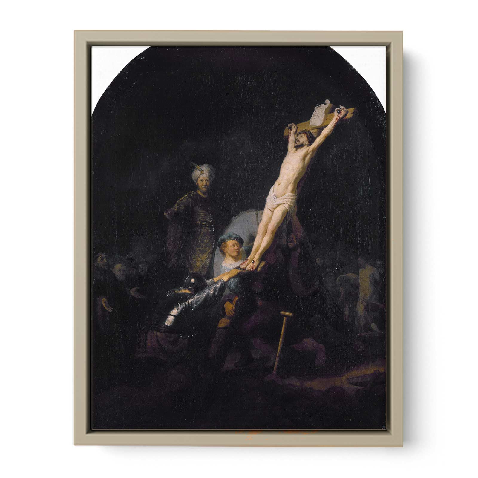 The raising of the cross,munich 1633 Painting